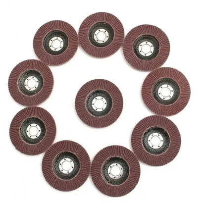 10 Pieces 16*100Mm Flap Sanding Discs 40/60/80/120 Grit Grinding Wheels Blades Angle Grinder 16Mm Hole