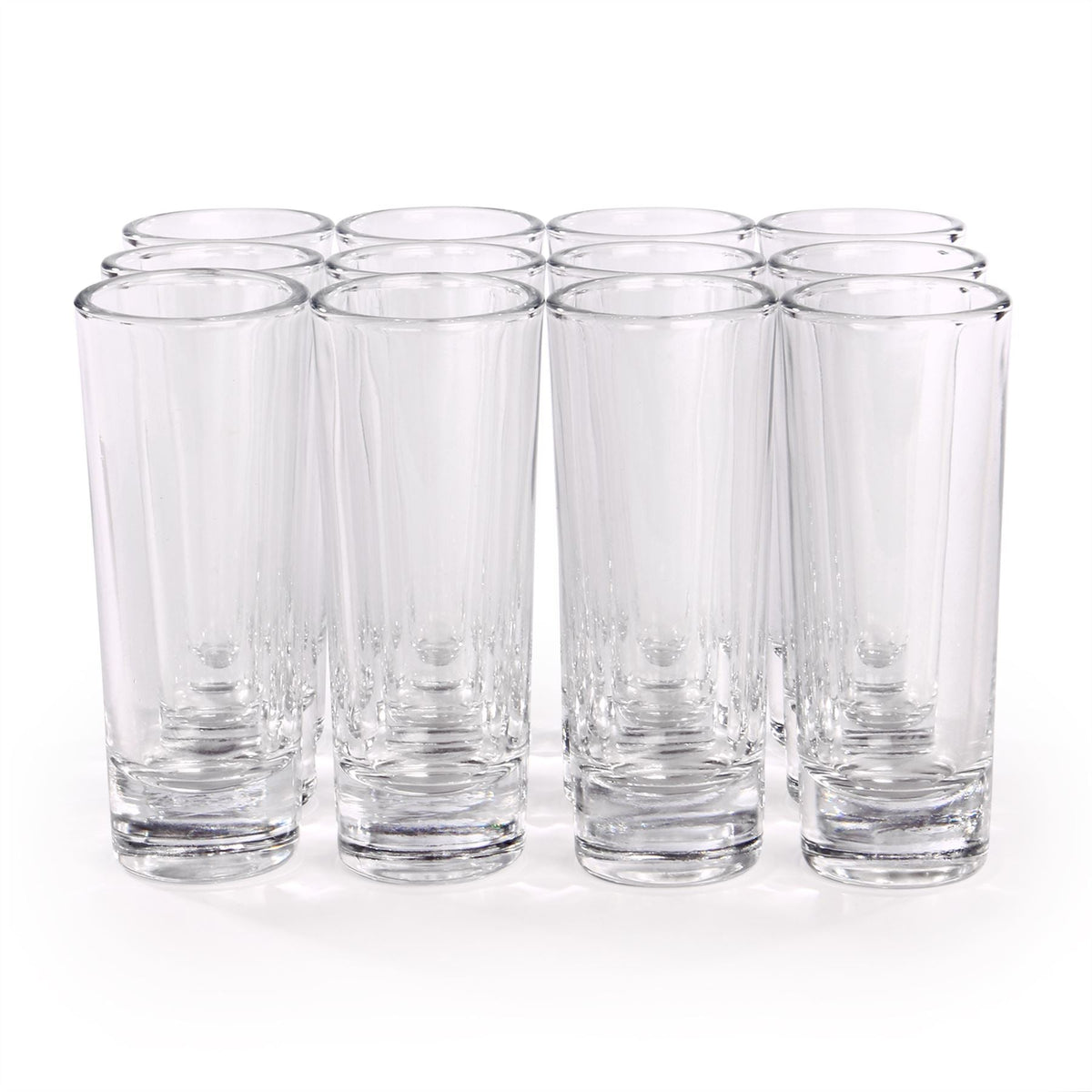 Maison & White Large Shot Glasses | Set of 12 | 60ml | 9cm Tall | Thick Base | Dishwasher Safe | Suits Spirits Digestifs & Cocktails | 2-Year Warranty