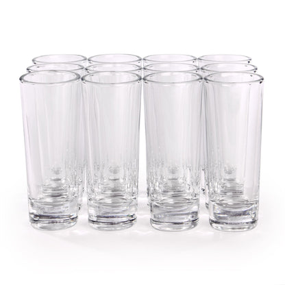 Maison & White Large Shot Glasses | Set of 12 | 60ml | 9cm Tall | Thick Base | Dishwasher Safe | Suits Spirits Digestifs & Cocktails | 2-Year Warranty