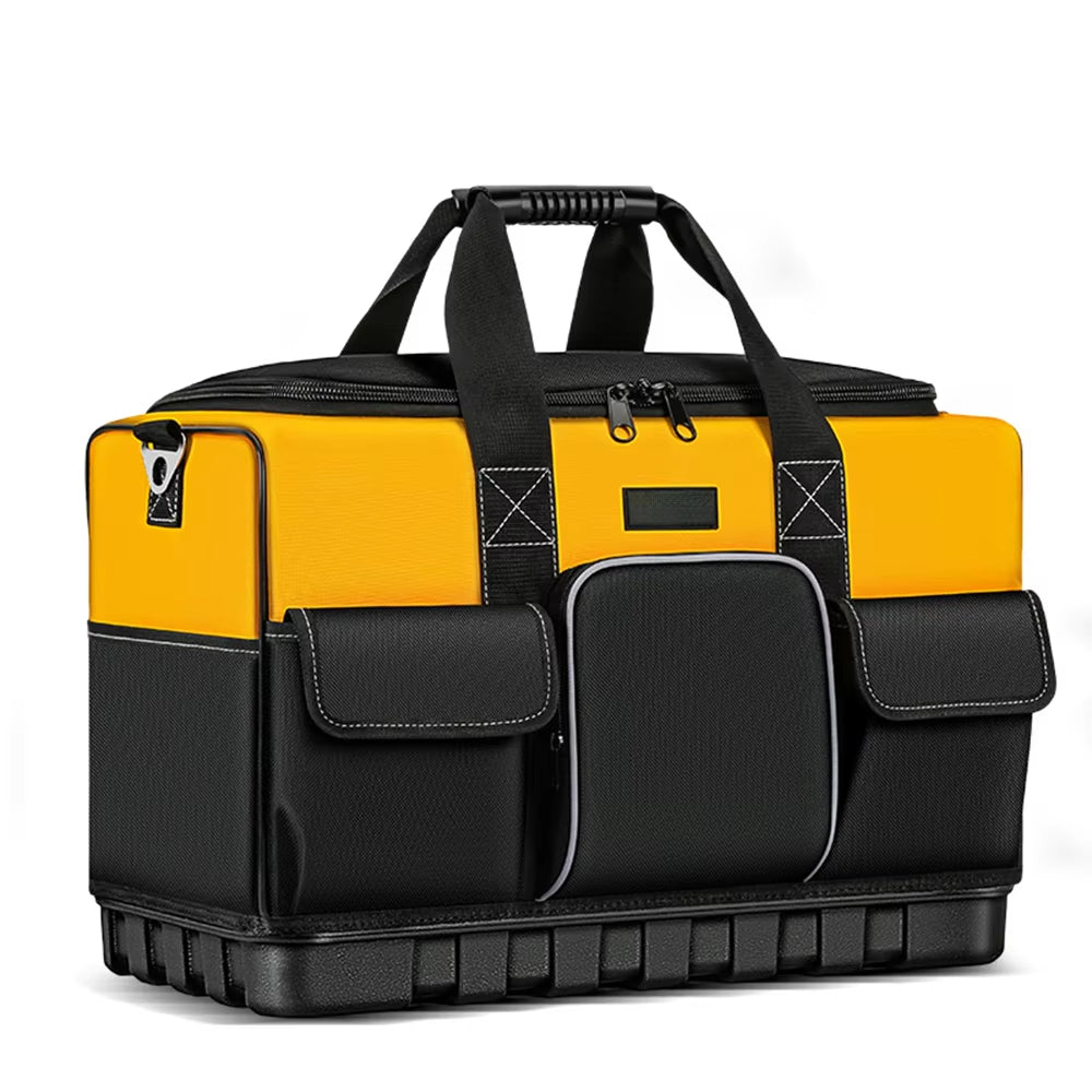Heavy-Duty Tool Kit 16-Pocket Durable Thickened Oxford Cloth Portable Toolbox Organiser Storage Yellow / Black Bag