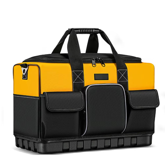 Heavy-Duty Tool Kit 16-Pocket Durable Thickened Oxford Cloth Portable Toolbox Organiser Storage Yellow / Black Bag