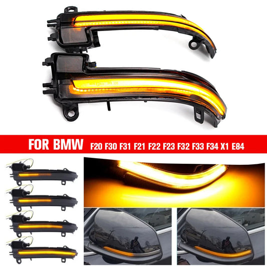 2Pcs LED Mirror Turn Signal Light Waterproof Exterior Mirror Turn Signal Lamp OE 63137280771 63137280772 for Car Light Supplies