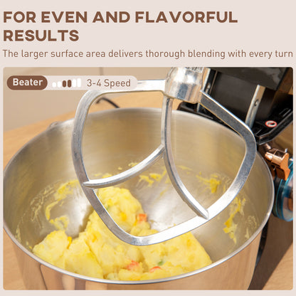 Stand Mixer, 5L Food Mixer for Baking, 6 Speeds and Pulse Setting, 1400W Cake Electric Kitchen Mixer with Dough Hook, Whisk