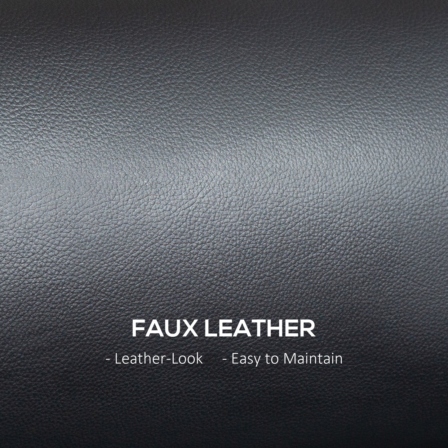 Small Faux Leather 2 Seater Sofa Settee - Black