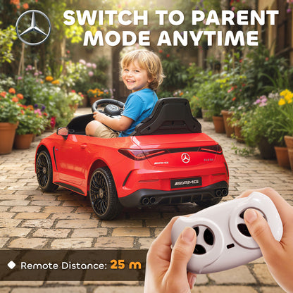 AIYAPLAY Licensed Mercedes AMG Kids Electric Car, 12V Ride On Car with Dual Motors, Remote Control for 3-6 Years