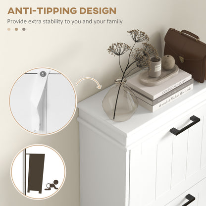 Three-Drawer Minimalistic Shoe Storage Cabinet Cupboard Organiser For 15 Shoes
