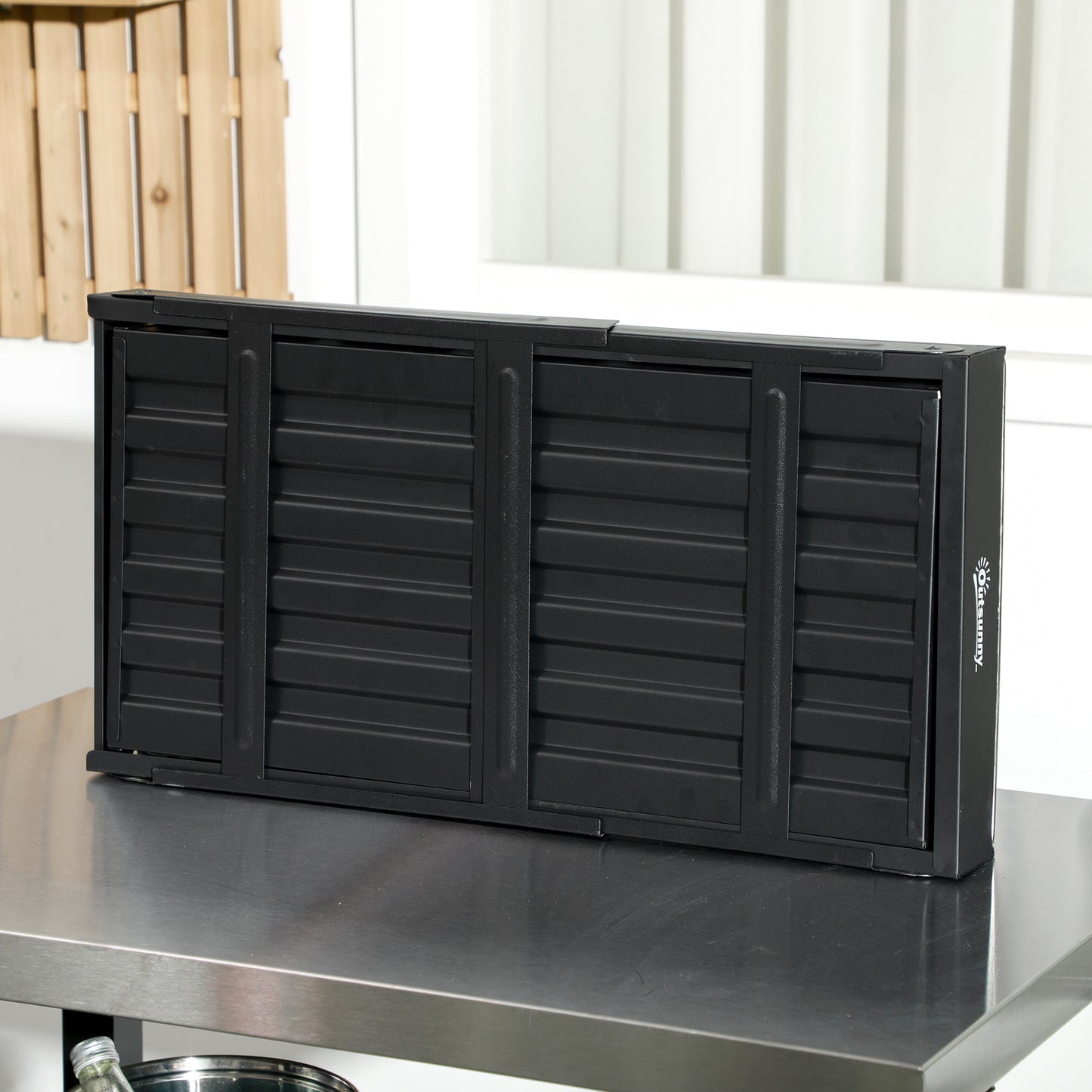 Outsunny Foldable Picnic Camping Charcoal Grill - Black