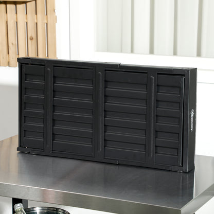 Outsunny Foldable Picnic Camping Charcoal Grill - Black