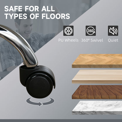 Vinsetto Massage Office Chair, Heated Reclining Computer Chair with Adjustable Height and Footrest