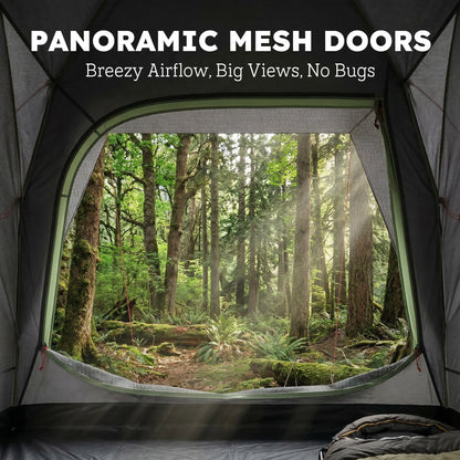 SUV Tailgate Car Tent | 2.35m Stand-Up Height | 3000mm Waterproof | Panoramic Mesh Doors | 5-15 Min Setup | Grey