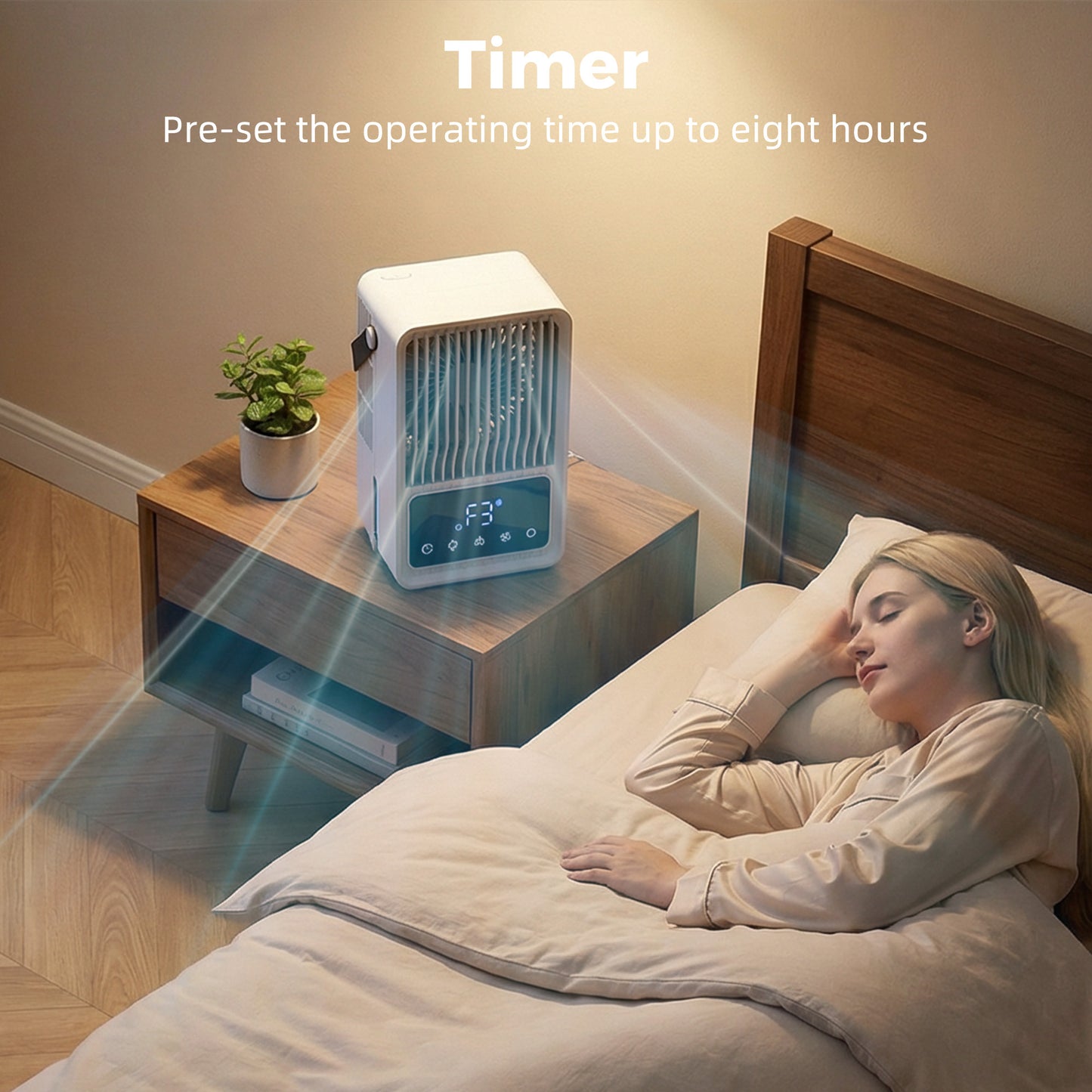 Desk Fan with Mist Humidifier & RGB Light | 550ml Top-Fill Tank | 3 Speeds | 2-Level Mist | Touch Panel | Black