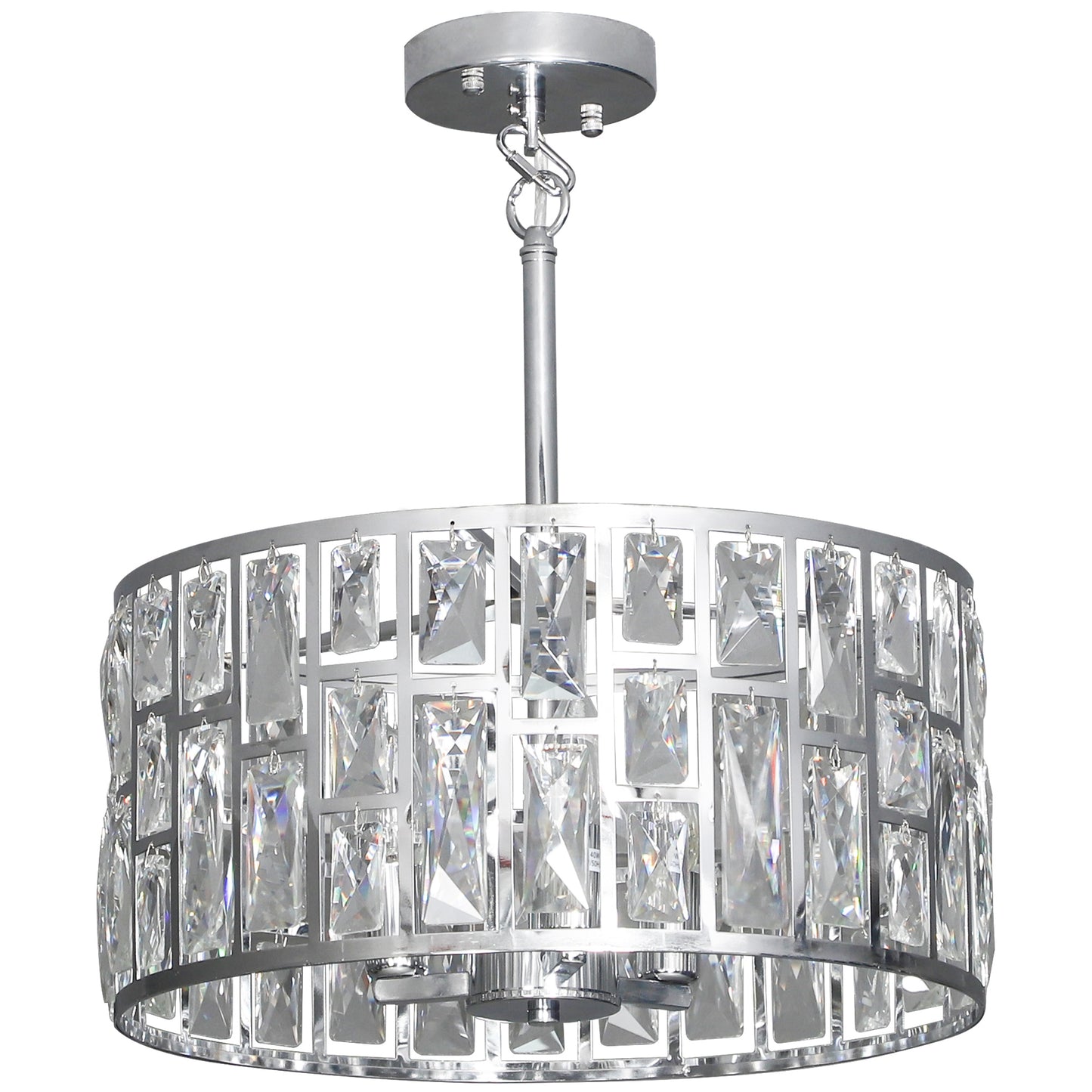 72 Glass Crystallite Chandelier - Silver-Tone