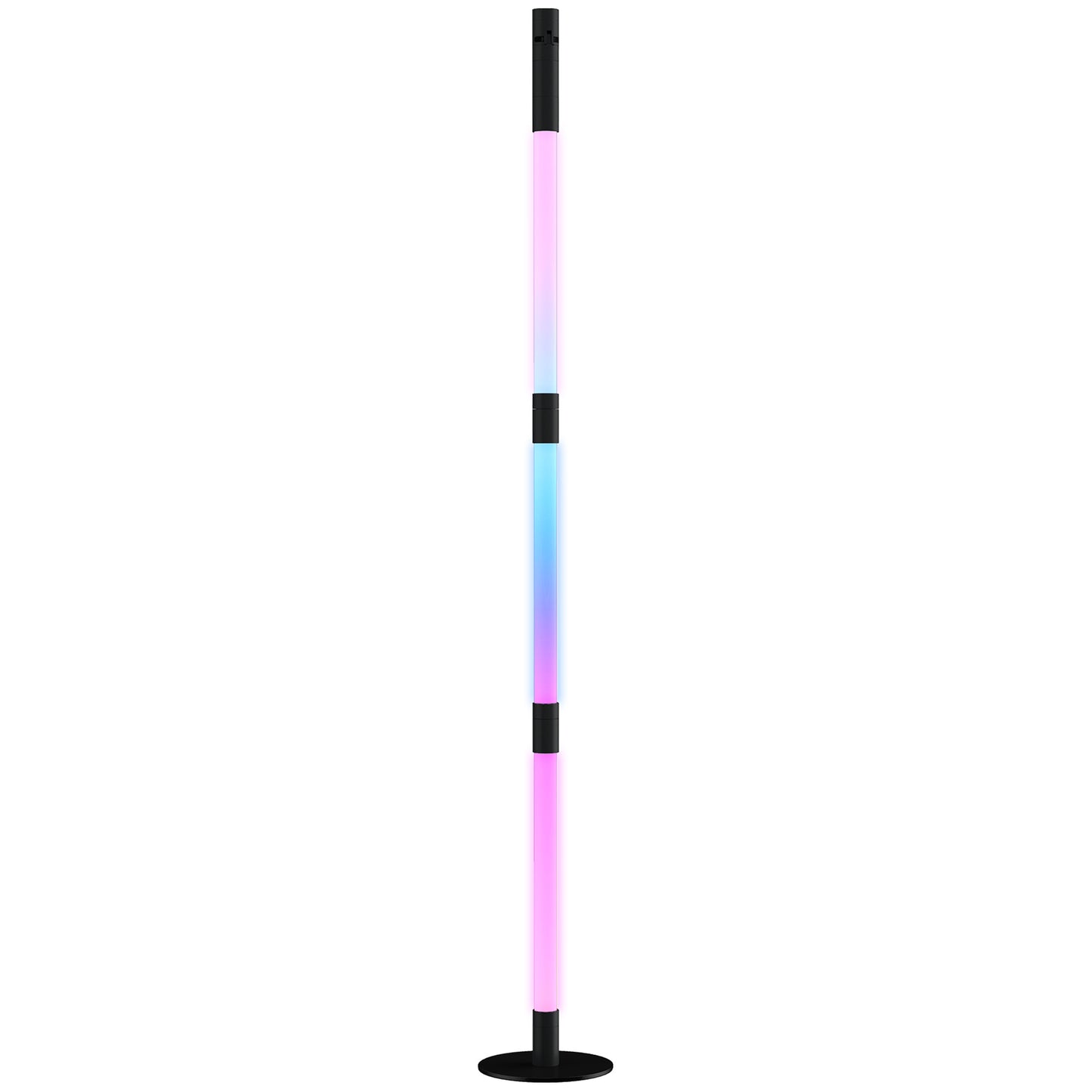 LED Floor Lamp with Reading Light, 360° RGB Detachable Corner Floor Lamp W/ App & Remote Control, Standing Lamp with Music Sync & Timing