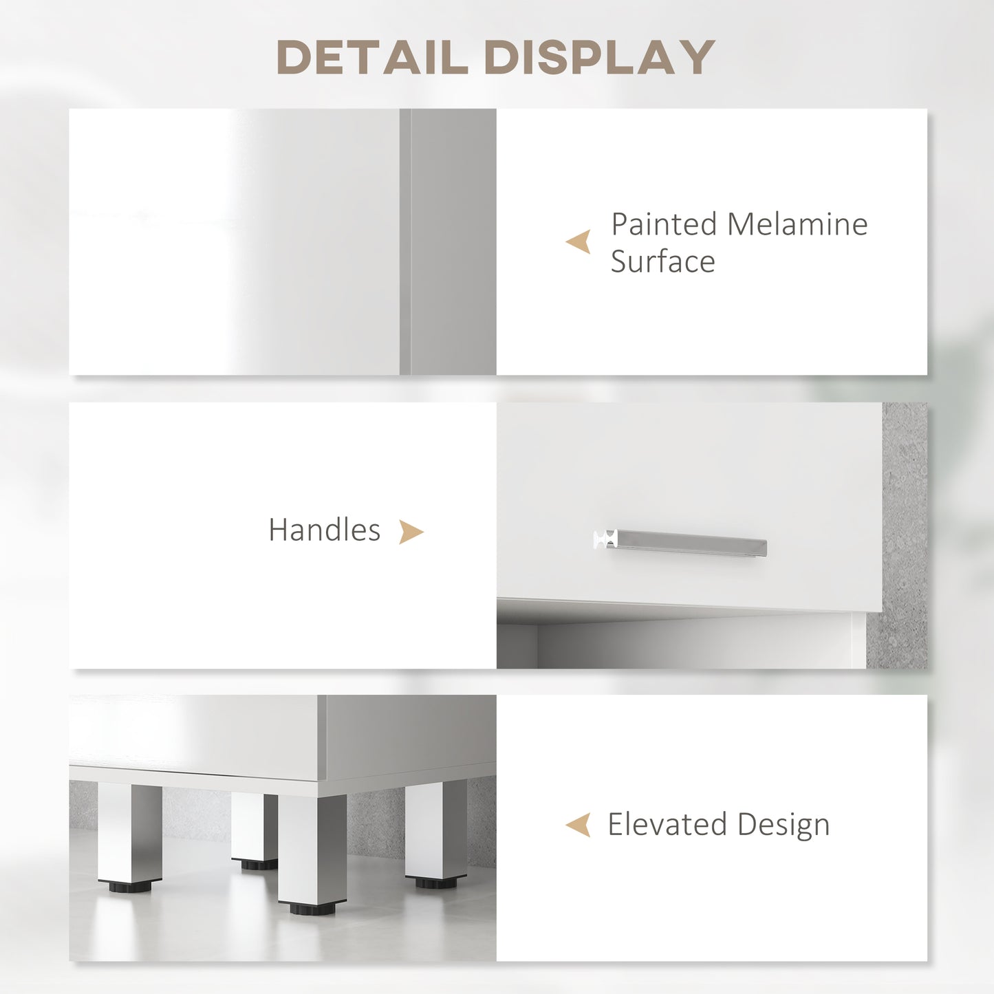 Kleankin 71" Tall Slim Bathroom Storage Cabinet, Tall Narrow Cupboard with Drawer, Open Shelves, 2 Doors Cabinets and Adjustable Shelves for Kitchen - White