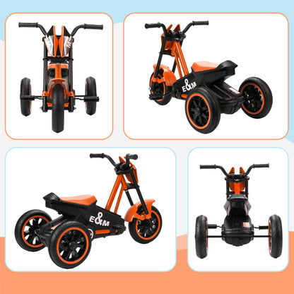 Kids Tricycle Toddler Trike | 3 Wheels | Pedal Bike | Steel Frame | 30kg | Ages 18–36 Months | 79x44x50cm | Orange
