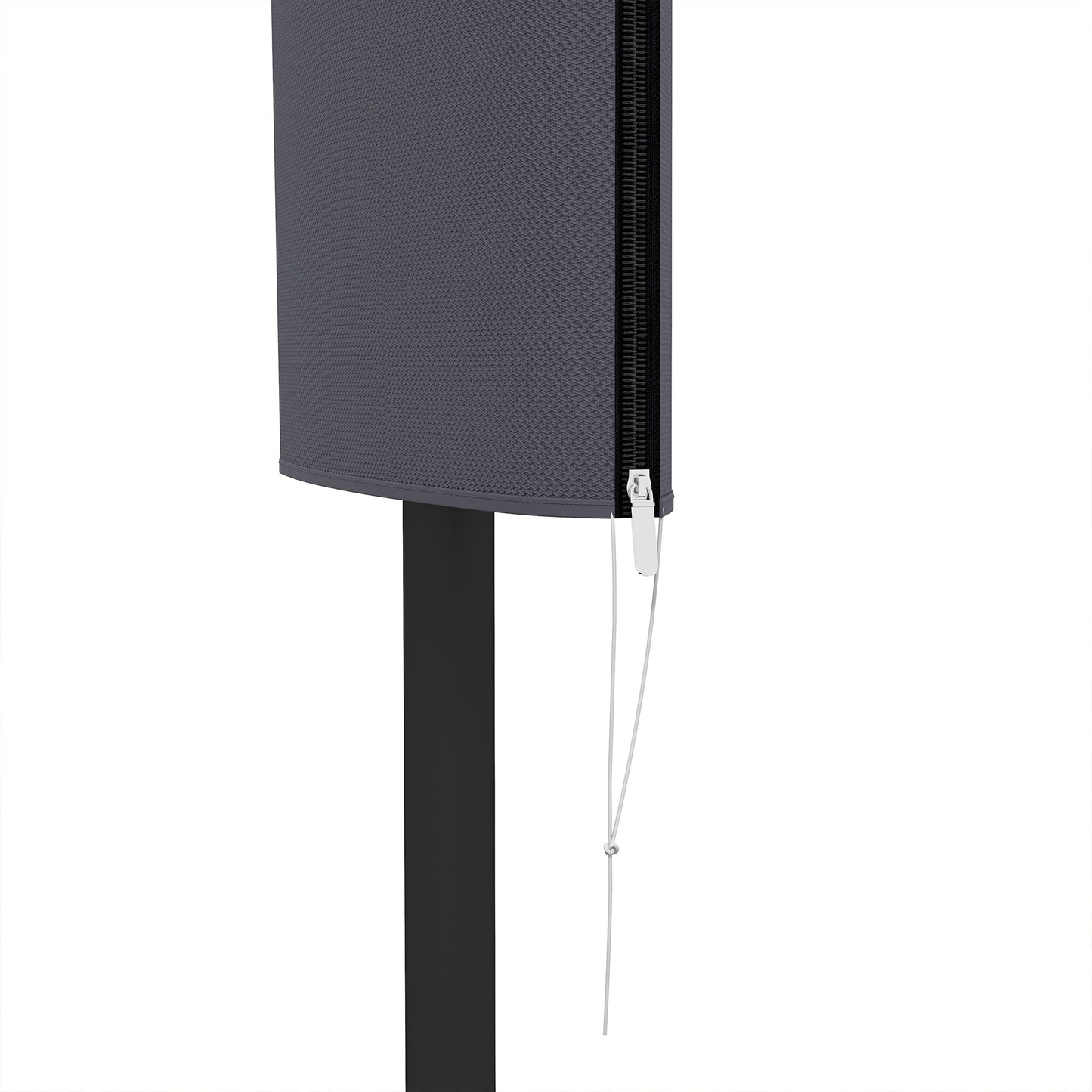 Outsunny Outdoor Cantilever Umbrella Cover Parasol with Rod, Zipper, Dark Grey