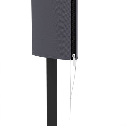 Outsunny Outdoor Cantilever Umbrella Cover Parasol with Rod, Zipper, Dark Grey