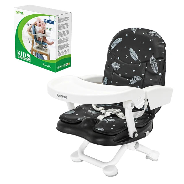 UBRAVOO Portable High Chair 6 Months Plus, Lightweight Easy Clean Folding Booster Chair for Babies Toddlers