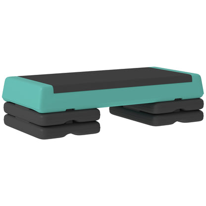 SPORTNOW Fitness Stepper, 3-Height Adjustable Aerobic Step, Non-Slip Exercise Step Board for Home Gym Office Workout, 10.5cm, 15.5cm, 20.5cm