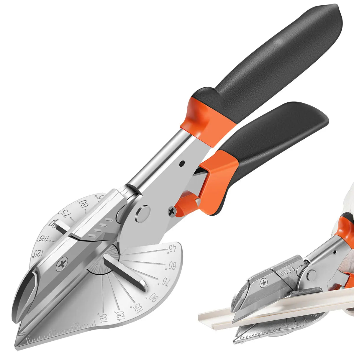 Angle Shear 45-135 Degree Mitre Cutter Hand Shears Miter Scissor Siding Wire Duct Cutter PVC PE Plastic Pipe Hose Scissors Cut