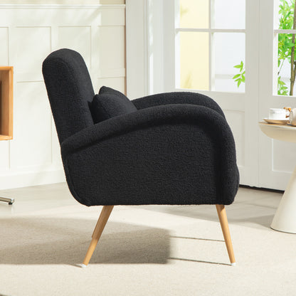 Teddy Fleece Accent Chair - Black