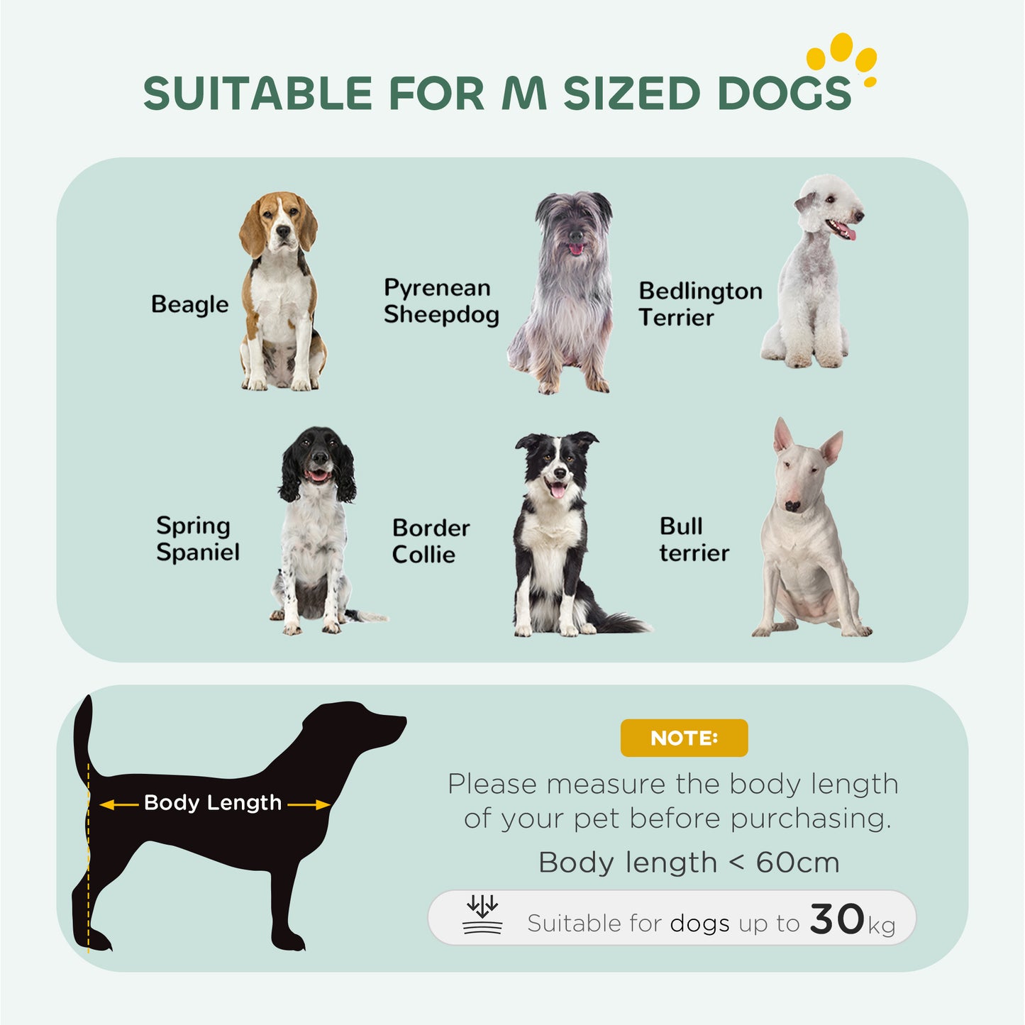 Foldable Dog Crate | 2 Doors | Soft Washable Cushion | Removable ABS Tray | Large Dogs up to 30kg | 91 x 62 x 68cm | Black