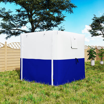 Outsunny 2 x 2m Pop-Up Party Tent Gazebo, with Accessories - Dark Blue