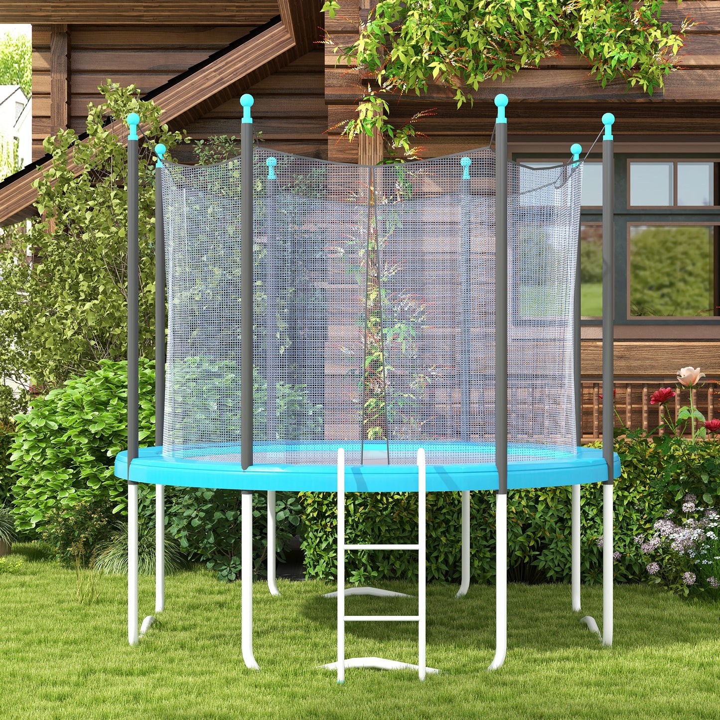 12ft Trampoline Accessories Safety Pad Φ366cm Replacement Surround Padding Thick Foam Pads Light Blue