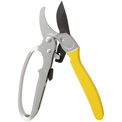 8" Garden Secateurs, Pruning Shears Heavy Duty with Sharp SK5 Blade, Bypass Pruners with Safety Lock and Non-Slip Handles, Lightweight & Ergonomic, Pruning Scissors for Precise Cutting