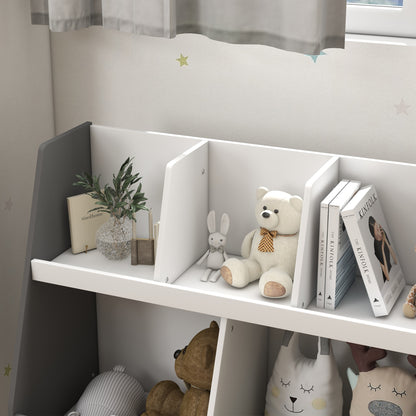 Kids Storage Shelf with 5 Compartments, Grey