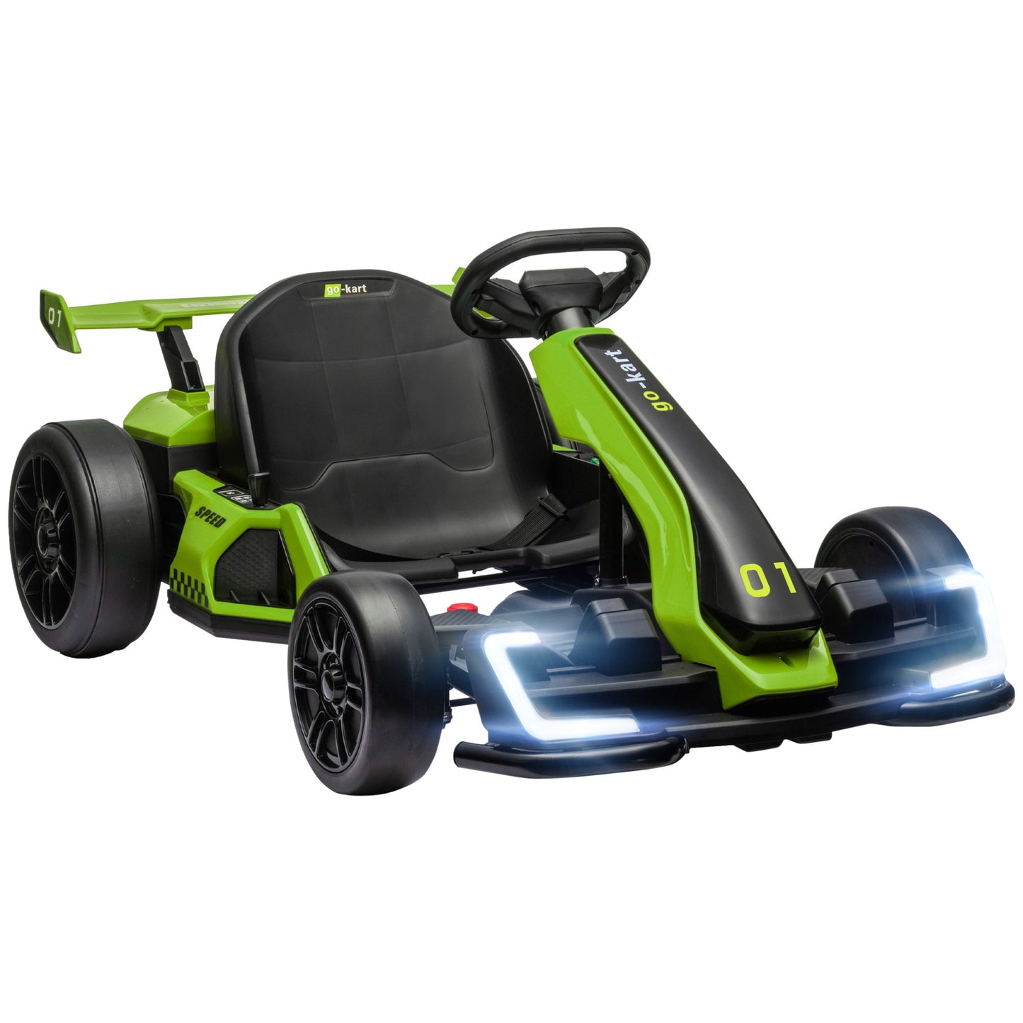 24V Electric Go Kart for Kids with Adjustable Seat for 6-12 Years Old