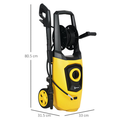 DURHAND 1800W High Pressure Washer, 150 Bar Pressure, 510 L/h Flow, High-Performance Portable Power Washer Jet Wash Cleaner with 6M Hose