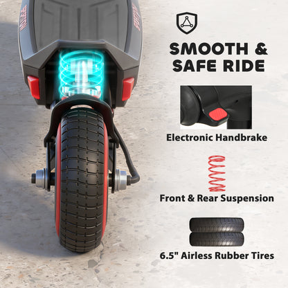 Electric Scooter for Kids, Foldable E Scooter for Age Age 6+ with LED Display, RGB lights, Up to 16km/h