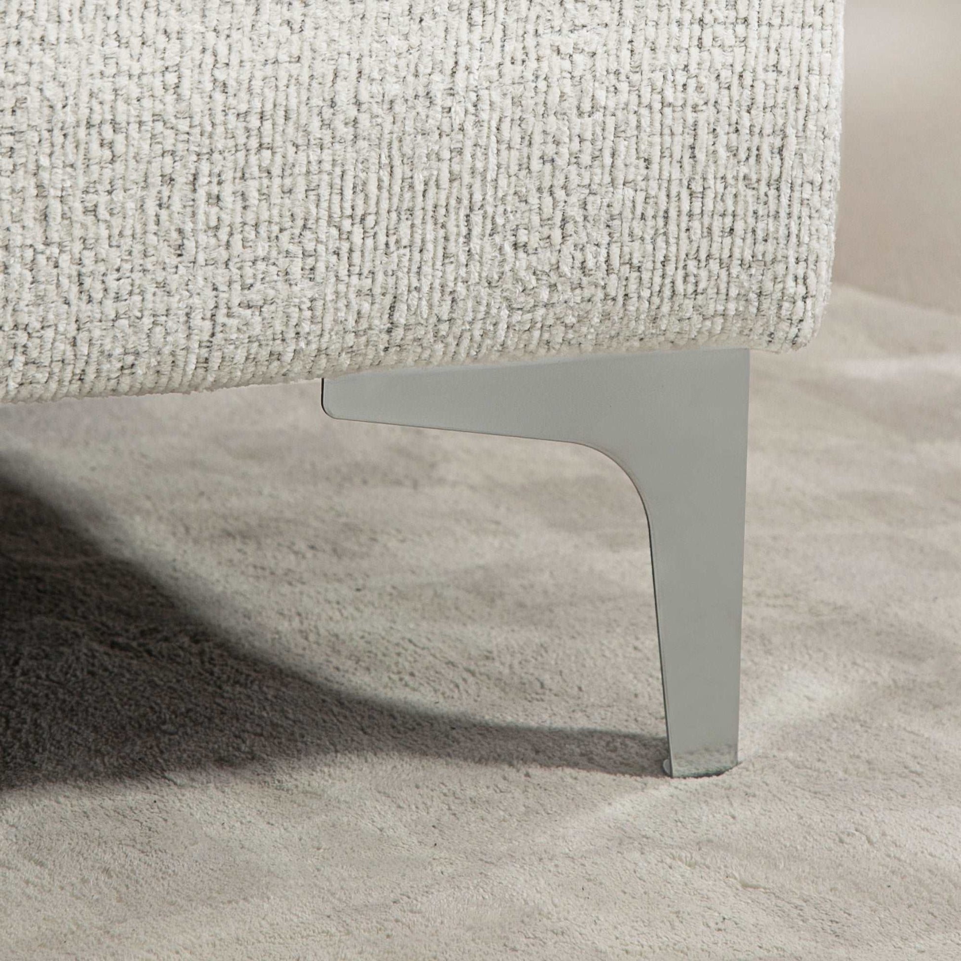 2 Seater Sofa, Modern Fabric Loveseat with Spring Cushion and Metal Legs, Small Couch for Living Room, Bedroom, Home Office, Reception, Cream White