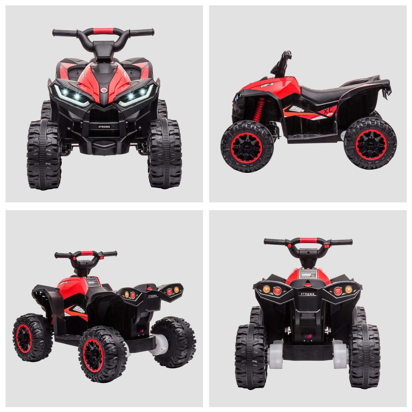 12V Electric Quad Bikes For Kids Ride On Car ATV Toy For 3-5 Years Red