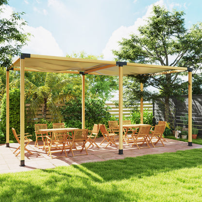 12 Piece DIY Pergola Bracket Kit | 3-Way & 4-Way Corner Brackets | Post Bases | Precision-Welded Powder-Coated Metal | Expansion Screws Included | Fits 9.6cm Lumber | Black