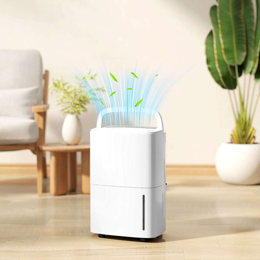 20L/Day Dehumidifier W/ Continuous Drainage, 5L Water Tank, 24H Timer for Home Damp, Bedroom, Condensation, Mould, Laundry Drying