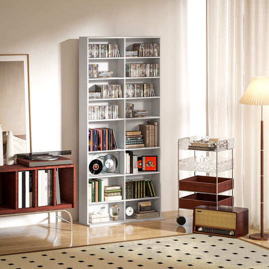 640 CD Storage Organiser Rack Tower - White