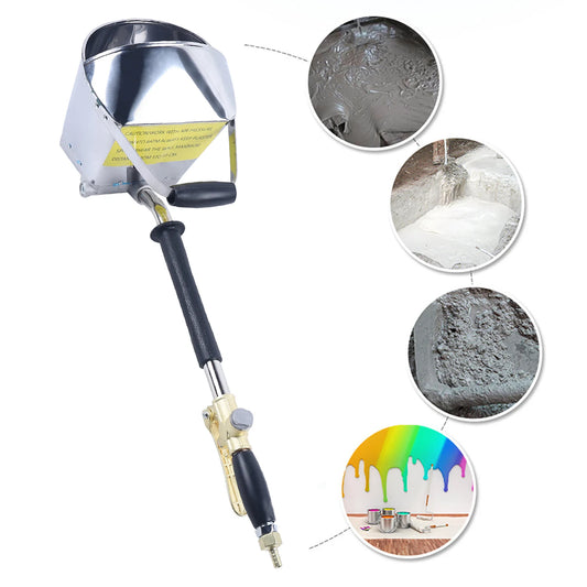 Cement Mortar Sprayer Gun For Wall And Ceiling - Stucco 4 Jet Plaster Hopper Rapid Uniform Painting Tool Dual Use