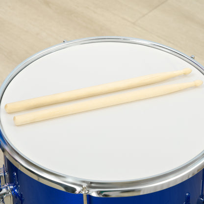 AIYAPLAY 11 Piece Kids Drum Kit w/ Stool, Drumsticks, Pedal, Cymbals, for 3-6 Years, Blue