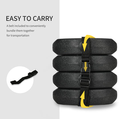 Gazebo Weights Set of 8, 24KG Weights for Gazebo Legs with Reinforce Pins and Carry Belt, for Canopies Marquees Tents