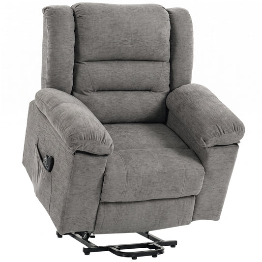 Riser Recliner Chair | Grey or Brown Electric Power Lift with 8-Point Massage, Lumbar Heat & USB