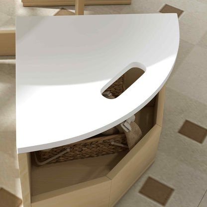 AIYAPLAY Five-Piece Kids Table and Chairs Set with Storage, for Ages 3-8 Years, White