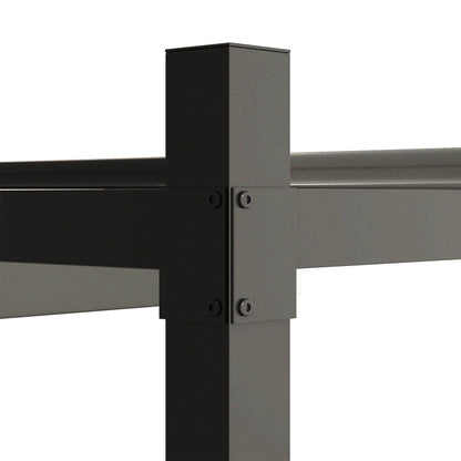 Outsunny 3 x 3(m) Garden Pergola W/ Retractable Roof and Magnetic Fixture, Outdoor Pergola Kit Sun Canopy, UPF30+, 80mm , Grey