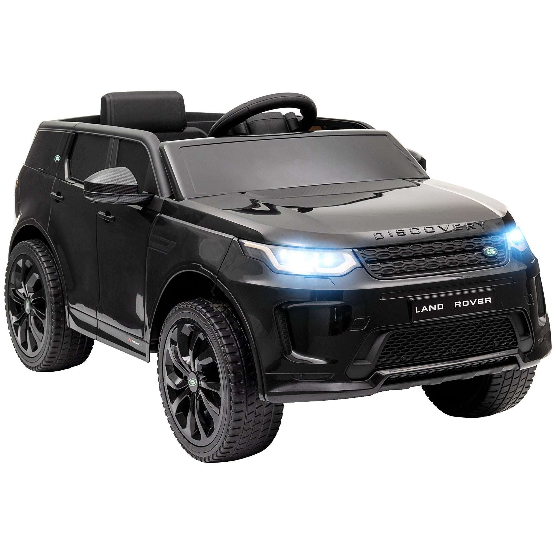 AIYAPLAY Land Rover Discovery Sport Licensed 12V Kids Ride on Car w/ Remote Control, Lights Music Horn, for 3-6 Years Black / White / Pink