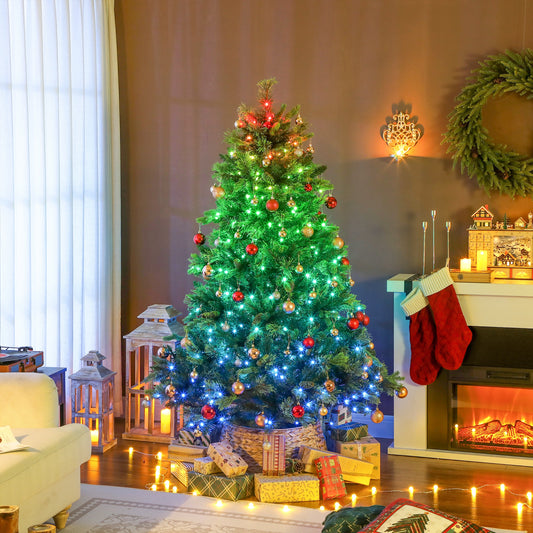 180cm Carolina Pine Christmas Tree with Colourful DIY Synchronized LED Lights and Remote