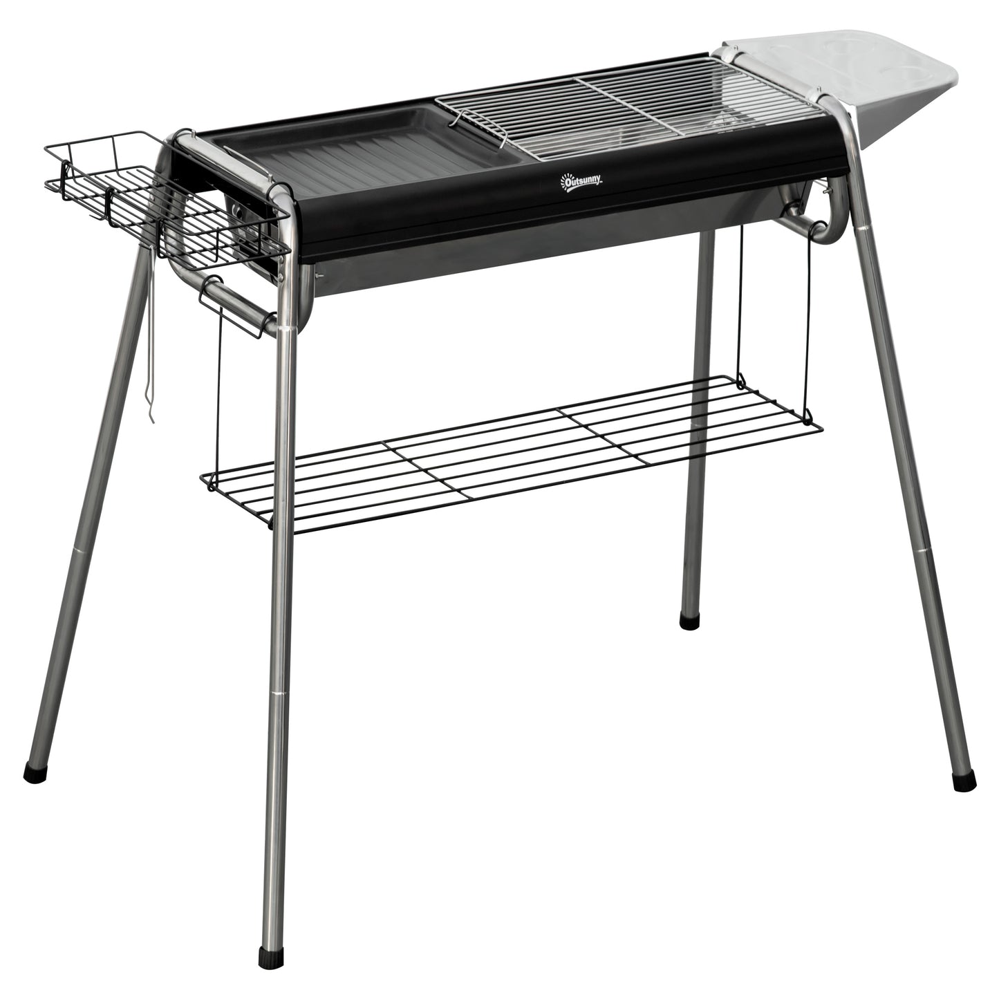 Outsunny Charcoal BBQ Grill - Black