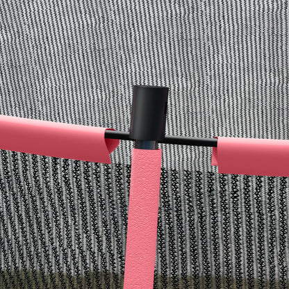 SPORTNOW 10ft Outdoor Trampoline with Enclosure Net, Spring Cover, Pink