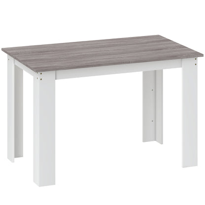 Dining Table for 4-6 | Wood-Effect Melamine Top | Triangular Legs | Water-Resistant | 50kg | Grey