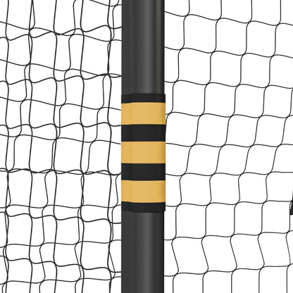 10 x 6.5ft Football Goal | Metal Frame | EPE Foam Padding | PE Net | Ground Stakes | Garden & Park Training | Yellow
